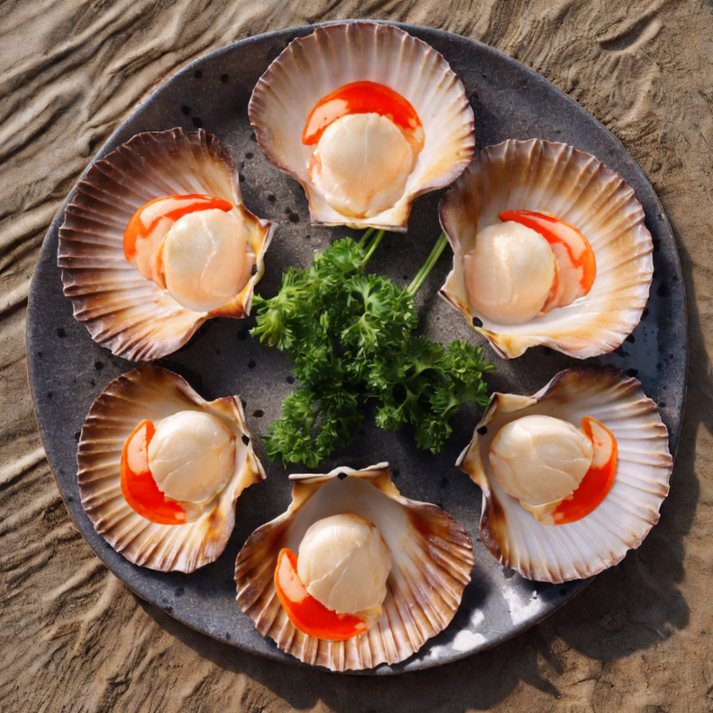 Half-Shell Scallop With Roe (10-12cm) – Furozen House